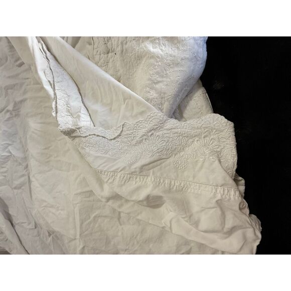 Simply shabby chic lace Toulouse sham and flat sheet full size - Picture 6 of 9